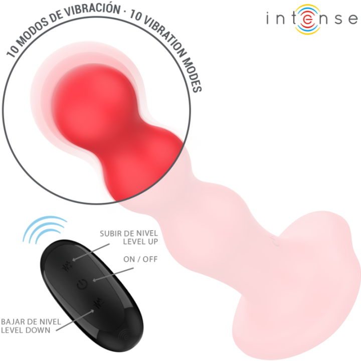Cody Vibrator mit Saugnäpfen Rote mit Fernbedienung von Intense Fun | Fesselliebe.de