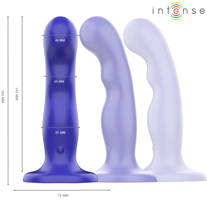 Shorty Vibrator mit Saugnäpfen Blau mit Fernbedienung von Intense Fun | Fesselliebe.de