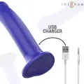 Victoria Vibrator mit Saugnapf 10 Vibrationen Dunkelblau mit Fernbedienung von Intense Fun