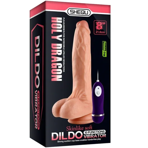 Holy Dragon Vibratordildo mit Fernbedienung 20,5 cm von Shequ | Fesselliebe.de