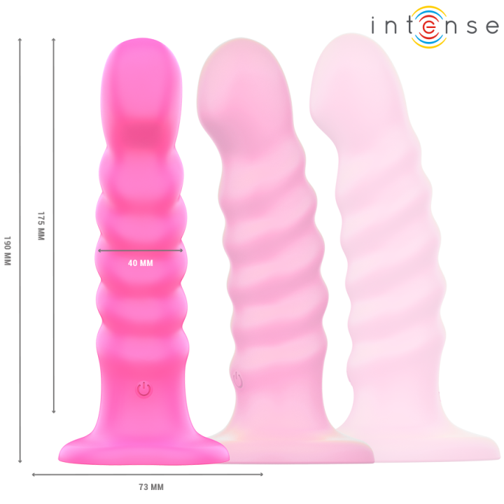 Cindy Vibrator Grösse L Spiralendesign 10 Vibrationen Rosa mit Fernbedienung von Intense Fun | Fesselliebe.de