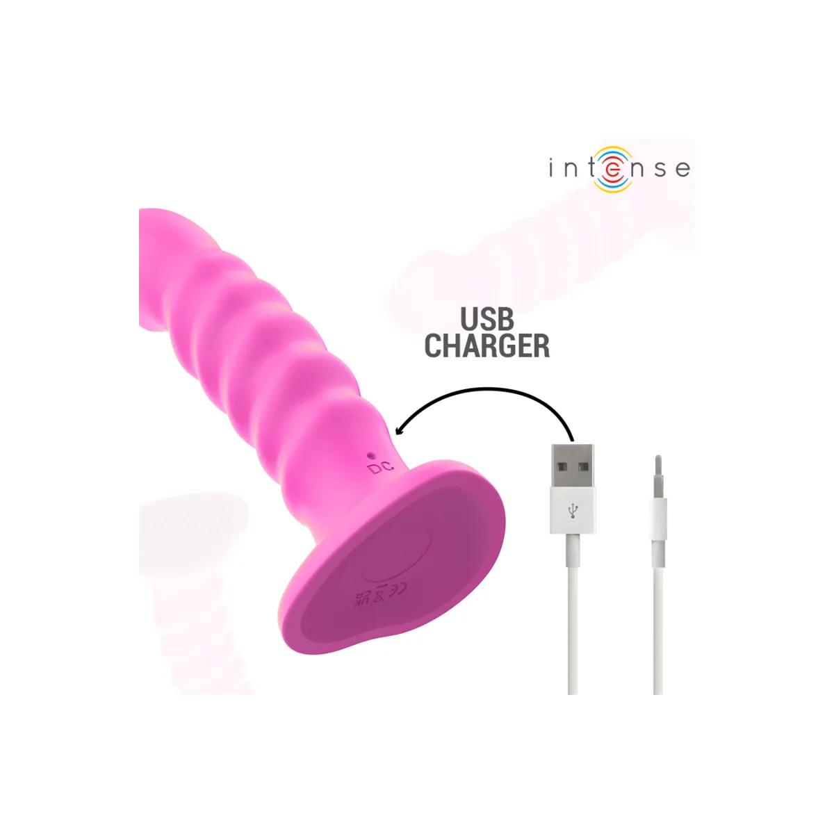 Cindy Vibrator Grösse L Spiralendesign 10 Vibrationen Rosa mit Fernbedienung von Intense Fun | Fesselliebe.de