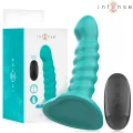 Buffy Vibrator Grösse S Spirale Design 10 Vibrationen Blau mit Fernbedienung von Intense Fun