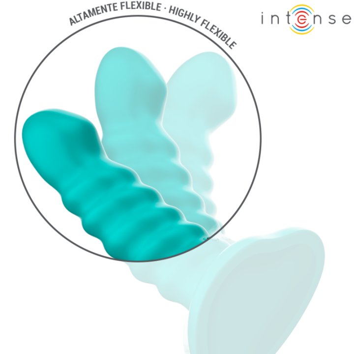 Buffy Vibrator Grösse S Spirale Design 10 Vibrationen Blau mit Fernbedienung von Intense Fun | Fesselliebe.de