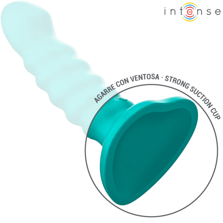 Buffy Vibrator Grösse S Spirale Design 10 Vibrationen Blau mit Fernbedienung von Intense Fun | Fesselliebe.de