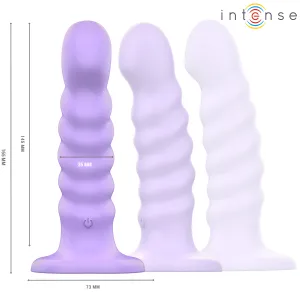 Brenda Vibrator Grösse M Spiralendesign 10 Vibrationen Lila mit Fernbedienung von Intense Fun