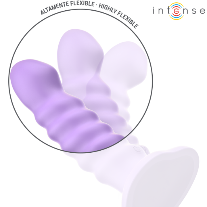 Brenda Vibrator Grösse M Spiralendesign 10 Vibrationen Lila mit Fernbedienung von Intense Fun | Fesselliebe.de