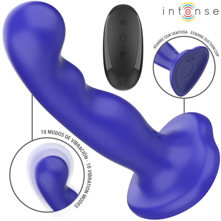 Shorty Vibrator mit Saugnäpfen Blau mit Fernbedienung von Intense Fun | Fesselliebe.de