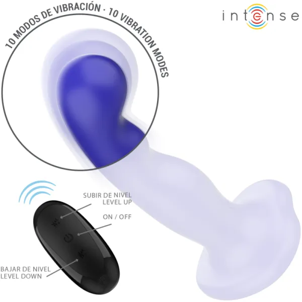 Shorty Vibrator mit Saugnäpfen Blau mit Fernbedienung von Intense Fun | Fesselliebe.de