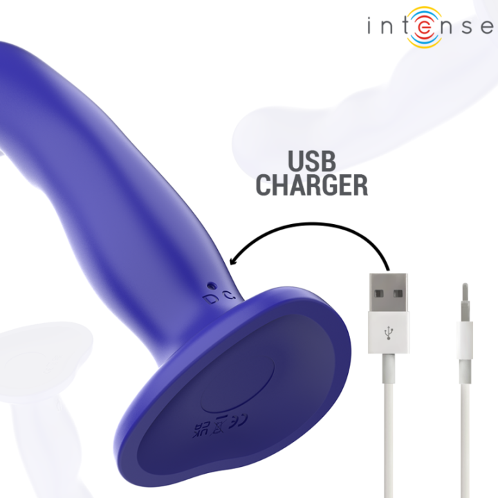Shorty Vibrator mit Saugnäpfen Blau mit Fernbedienung von Intense Fun | Fesselliebe.de