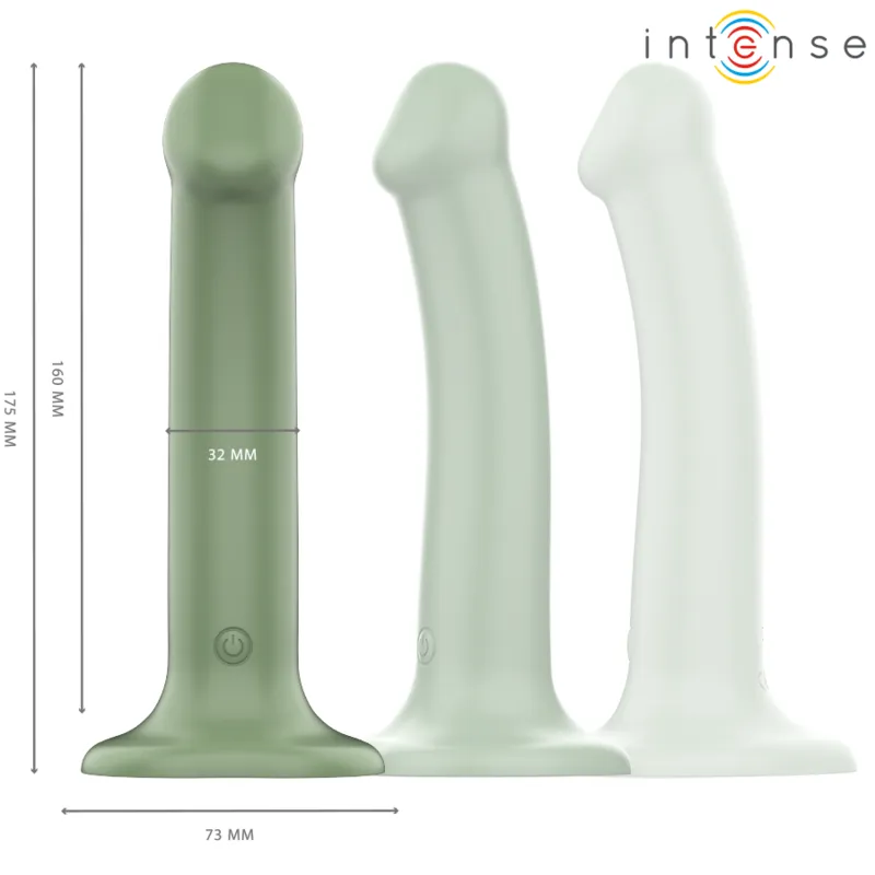 Becca Vibrator mit Saugnapf 10 Vibrationen Grüne mit Fernbedienung von Intense Fun | Fesselliebe.de