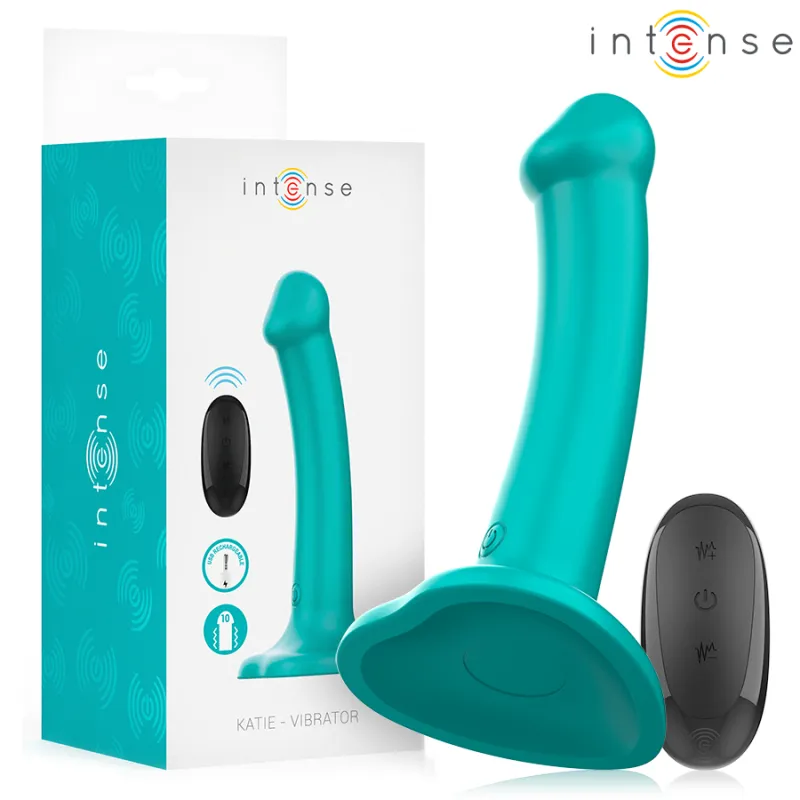 Katie Vibrator mit Saugnäpfen 10 Vibrationen Blau mit Fernbedienung von Intense Fun | Fesselliebe.de
