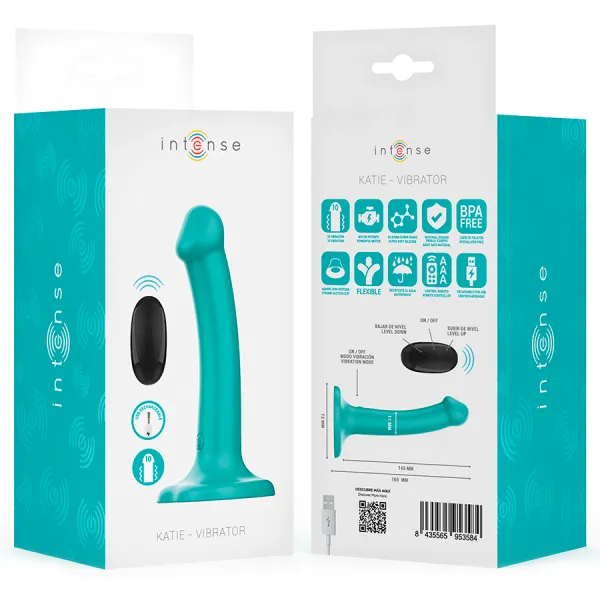 Katie Vibrator mit Saugnäpfen 10 Vibrationen Blau mit Fernbedienung von Intense Fun | Fesselliebe.de
