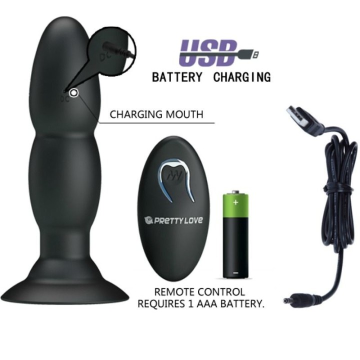 Plug Vibrator und Rotation Durch mit Fernbedienung von Pretty Love Bottom | Fesselliebe.de