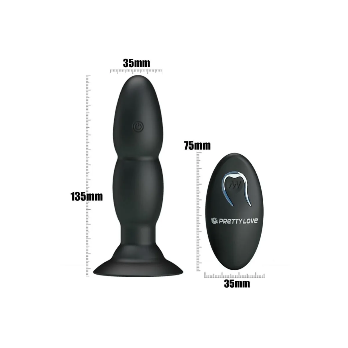 Plug Vibrator und Rotation Durch mit Fernbedienung von Pretty Love Bottom | Fesselliebe.de