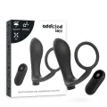 Penisring mit Fernbedienung Analplug Schwarz wiederaufladbar von Addicted Toys