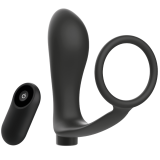 Penisring mit Fernbedienung Analplug Schwarz wiederaufladbar von Addicted Toys | Fesselliebe.de