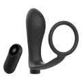 Penisring mit Fernbedienung Analplug Schwarz wiederaufladbar von Addicted Toys