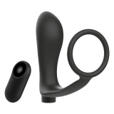 Penisring mit Fernbedienung Analplug Schwarz wiederaufladbar von Addicted Toys | Fesselliebe.de