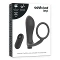 Penisring mit Fernbedienung Analplug Schwarz wiederaufladbar von Addicted Toys