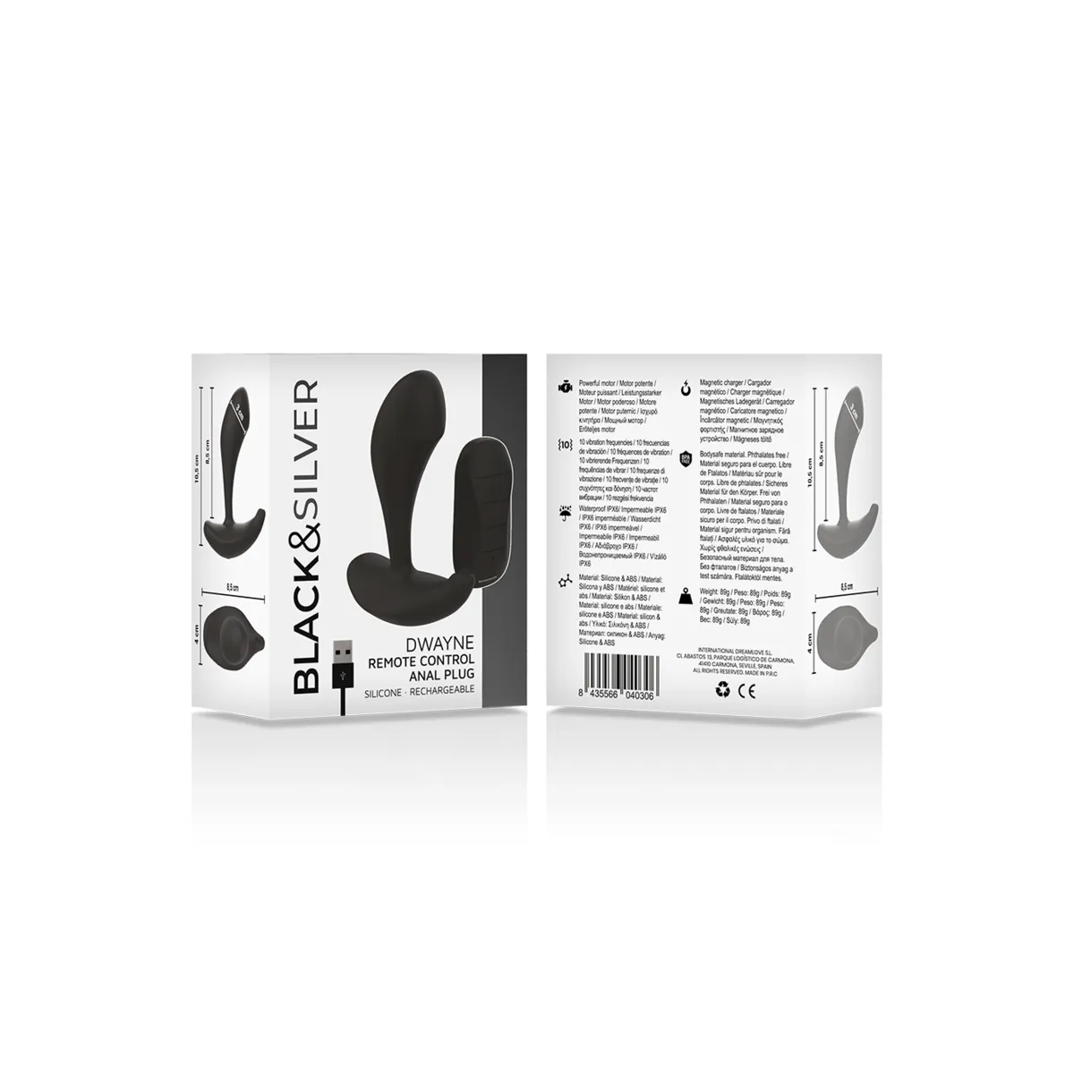 Dwayne Anal Plug Silikon mit Fernbedienung von Black&Silver | Fesselliebe.de