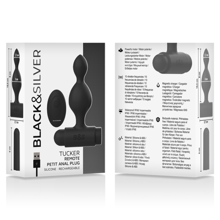 Tucker Kleine Analstecker aus Silikon mit Fernbedienung von Black&Silver | Fesselliebe.de