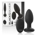 Wells Plug Silikon Anal Rotator mit Fernbedienung von Black&Silver