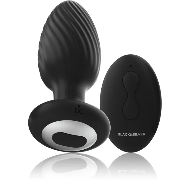 Wells Plug Silikon Anal Rotator mit Fernbedienung von Black&Silver | Fesselliebe.de