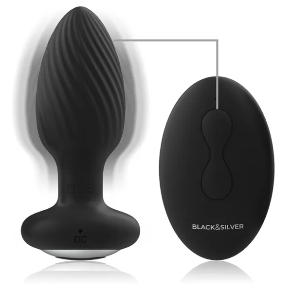 Wells Plug Silikon Anal Rotator mit Fernbedienung von Black&Silver | Fesselliebe.de
