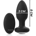 Wells Plug Silikon Anal Rotator mit Fernbedienung von Black&Silver