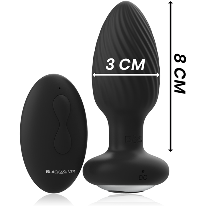 Wells Plug Silikon Anal Rotator mit Fernbedienung von Black&Silver | Fesselliebe.de