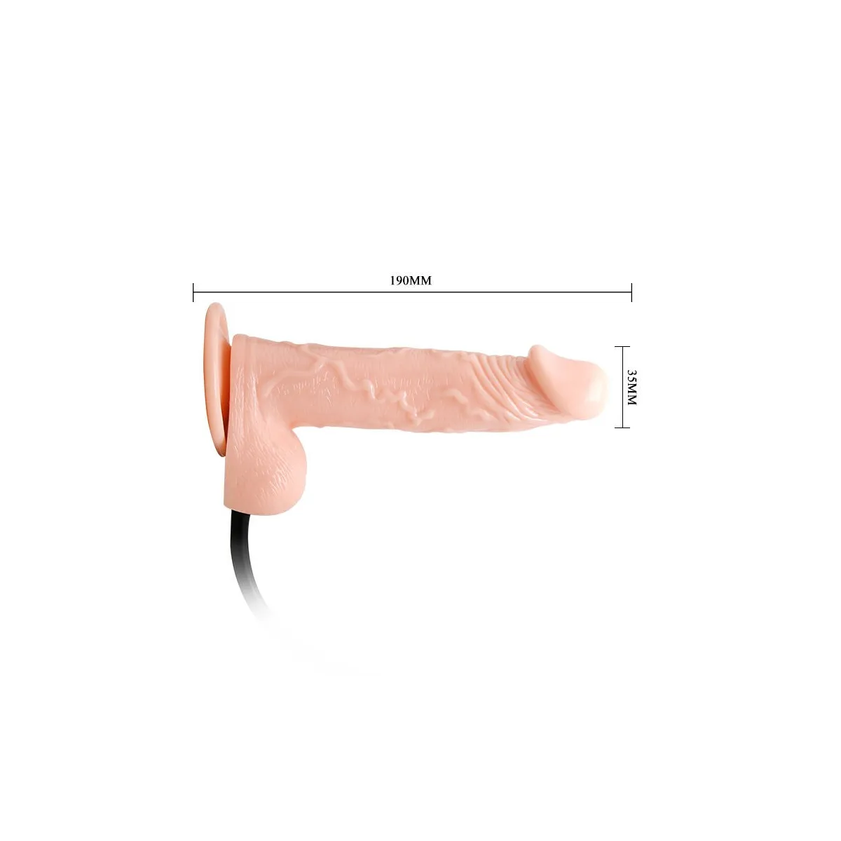 Realistischer Vibrierender und aufblasbarer Dildo von Baile | Fesselliebe.de