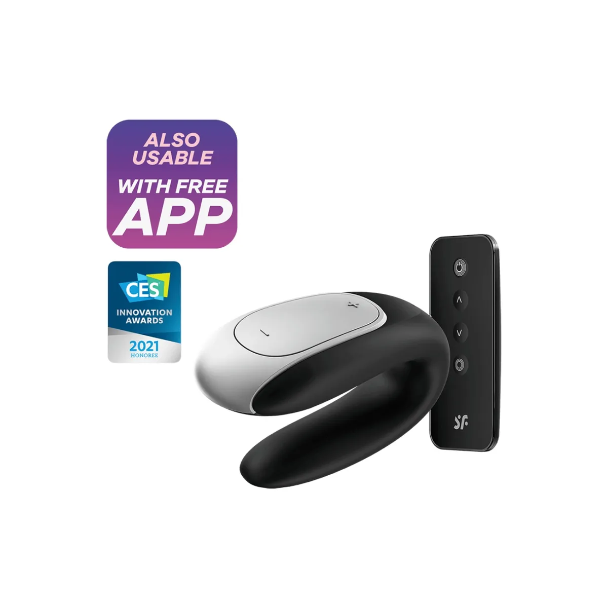 Double Fun Partner Vibrator Schwarz von Satisfyer Connect | Fesselliebe.de