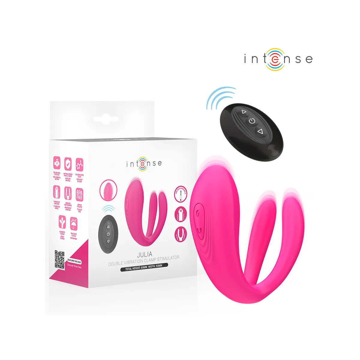 Julia Doppelvibrator-Klemmenstimulator mit Fernbedienung von Intense Couples Toys | Fesselliebe.de