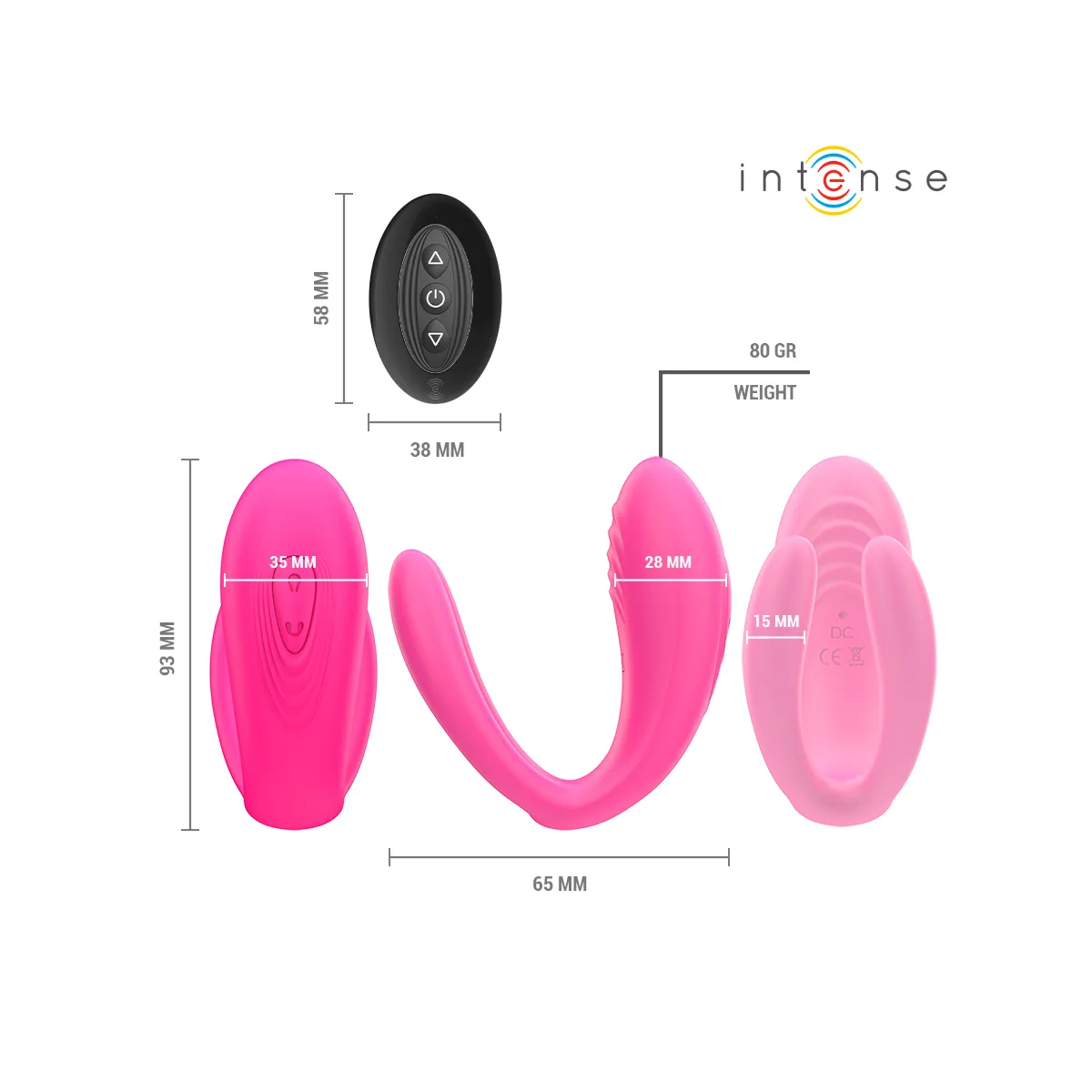 Julia Doppelvibrator-Klemmenstimulator mit Fernbedienung von Intense Couples Toys | Fesselliebe.de