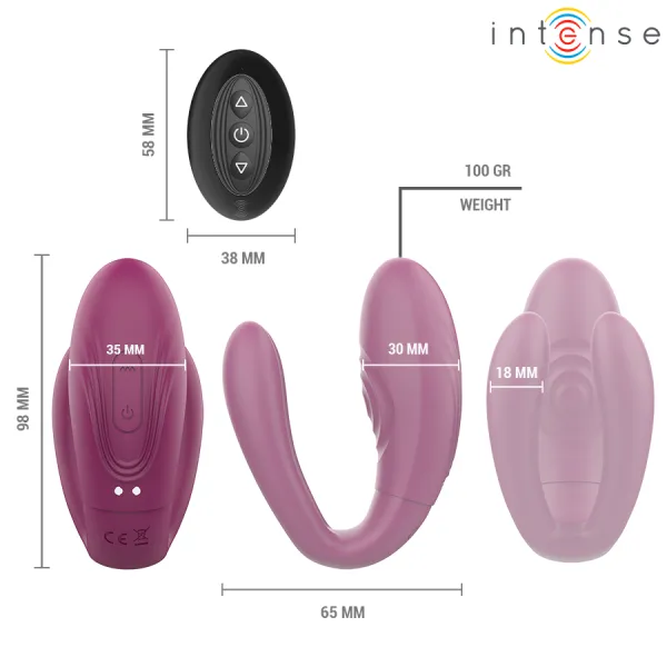 Sandra Klappe- und Vibrationsklemmstimulator mit Fernbedienung von Intense Couples Toys | Fesselliebe.de