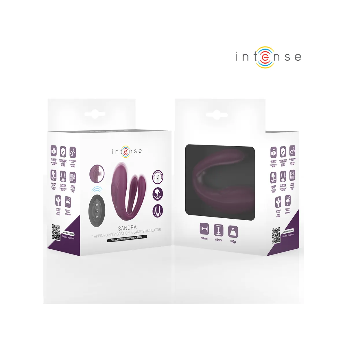 Sandra Klappe- und Vibrationsklemmstimulator mit Fernbedienung von Intense Couples Toys | Fesselliebe.de