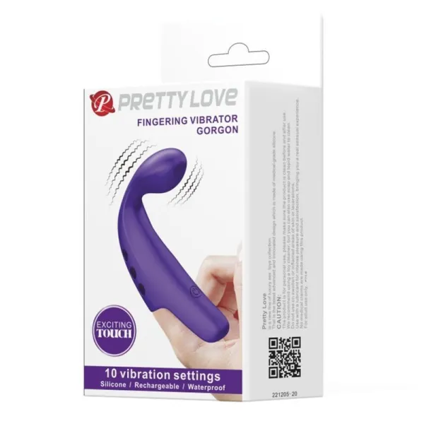 Gorgon Purple wiederaufladbarer Fingervibrator von Pretty Love Smart | Fesselliebe.de