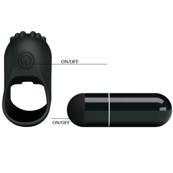 Flirtation Steward Schwarzer Vibrations-Fingerhut von Pretty Love Flirtation | Fesselliebe.de