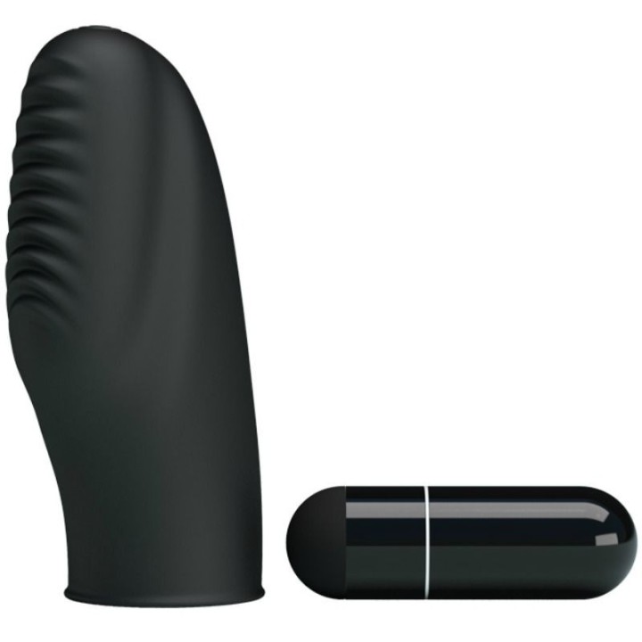 Flirtation Stanford Schwarzer Vibrationsfingerhülle von Pretty Love Flirtation | Fesselliebe.de