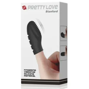 Flirtation Stanford Schwarzer Vibrationsfingerhülle von Pretty Love Flirtation