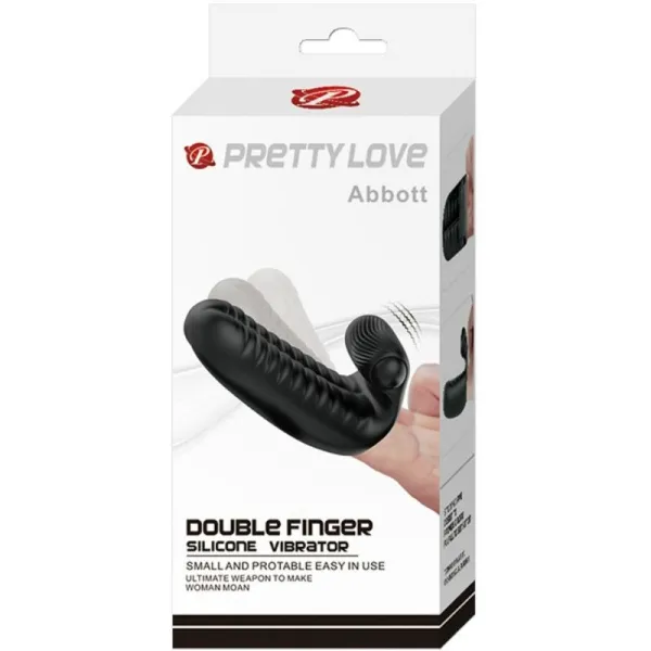 Abbott Schwarzer Stimulator-Fingerhut von Pretty Love | Fesselliebe.de