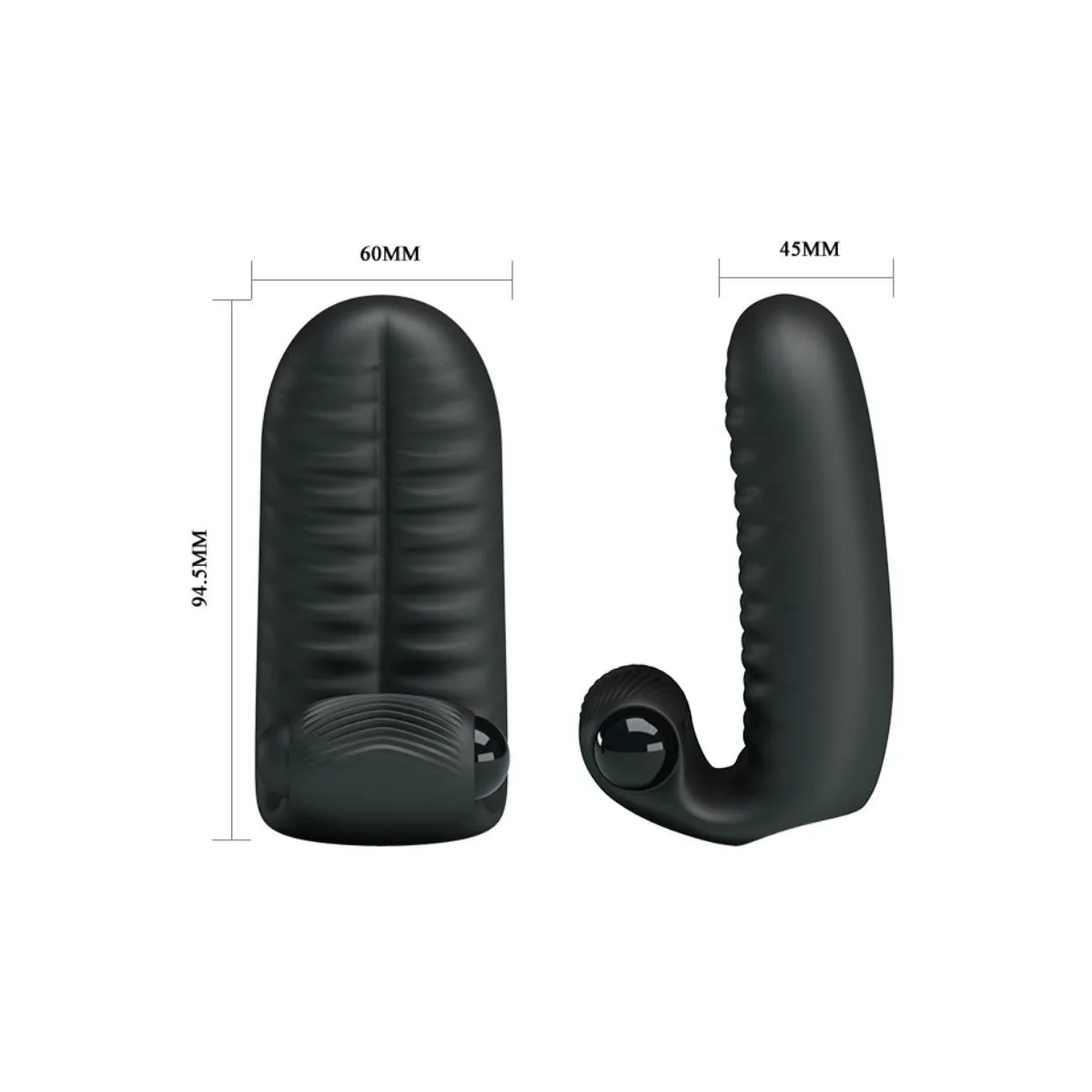 Abbott Schwarzer Stimulator-Fingerhut von Pretty Love | Fesselliebe.de