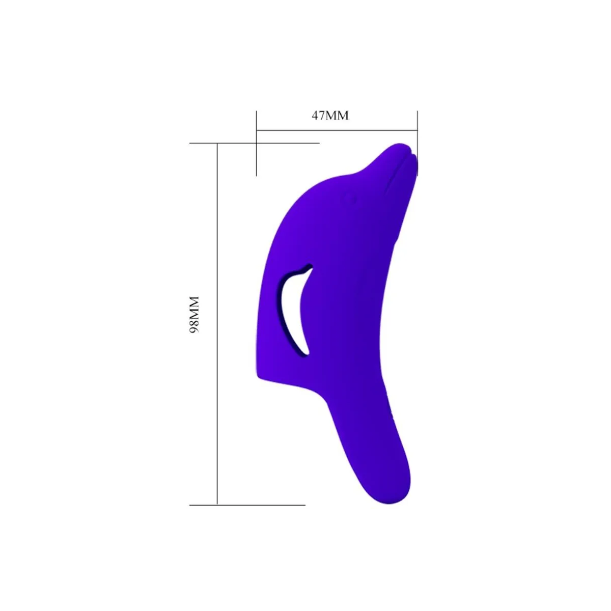 Delphini Leistungsstarker Dunkelblauer Fingerstimulator von Pretty Love | Fesselliebe.de