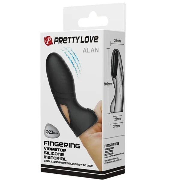 Alan Silikon-Fingervibrator Schwarz von Pretty Love | Fesselliebe.de