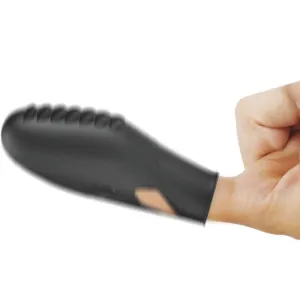 Gilo Silikon-Fingervibrator Schwarz von Pretty Love