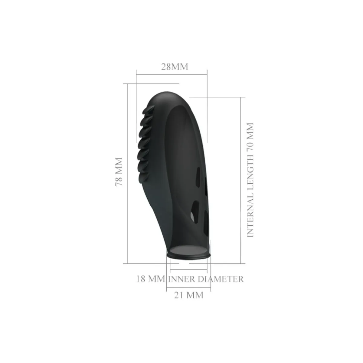 Gilo Silikon-Fingervibrator Schwarz von Pretty Love | Fesselliebe.de