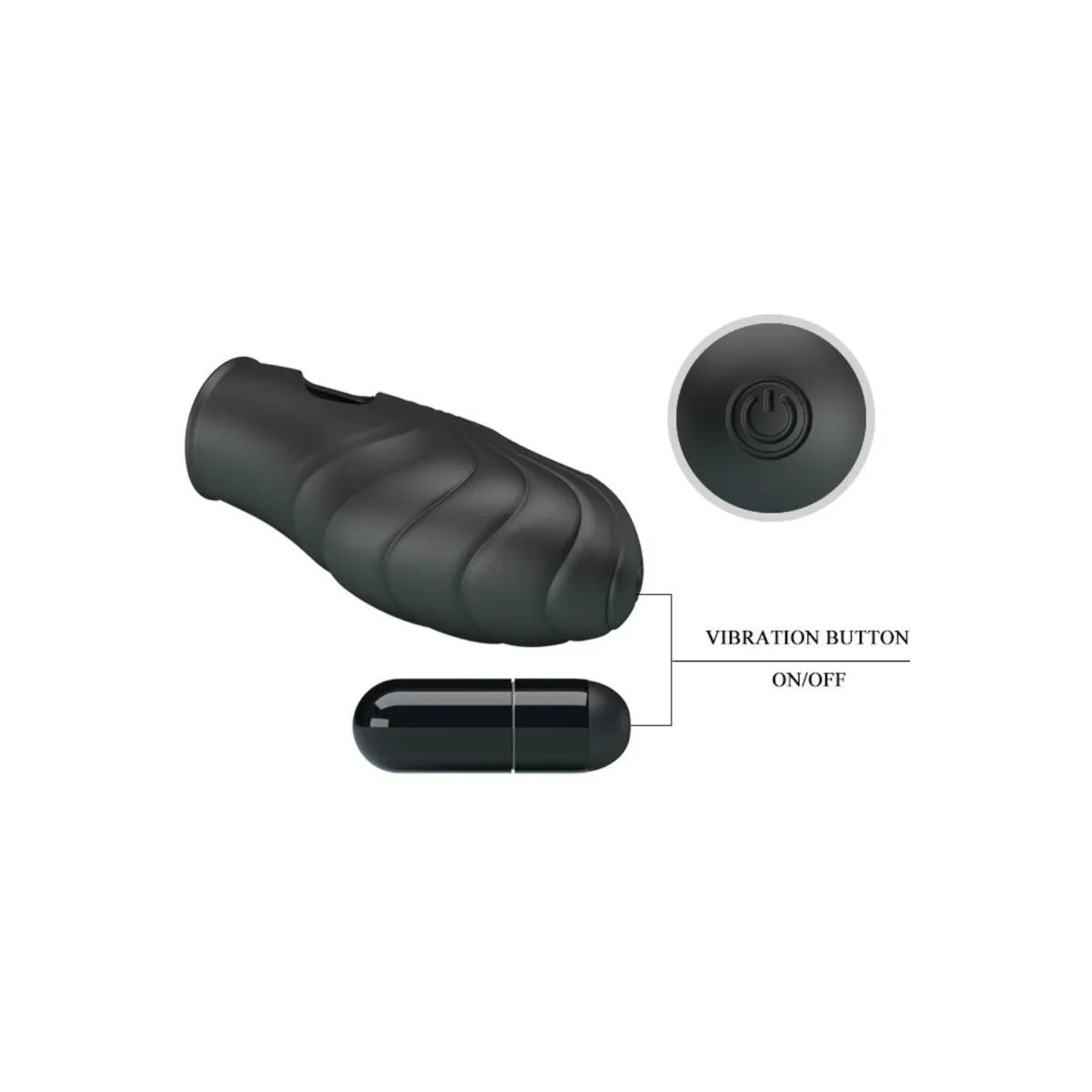 Lich Silikon-Fingervibrator Schwarz von Pretty Love | Fesselliebe.de