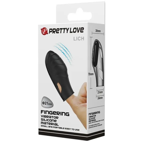 Lich Silikon-Fingervibrator Schwarz von Pretty Love | Fesselliebe.de
