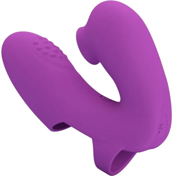 Athena Fingervibrator mit Klitorisstimulator Lila von Pretty Love | Fesselliebe.de